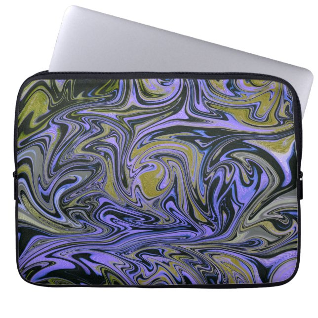 Marble Forms – Violet & Gold Mystic Energy Laptop Fodral (Framsidan)