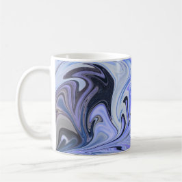 Marble Forms – White & Grey Minimal Texture Kaffemugg