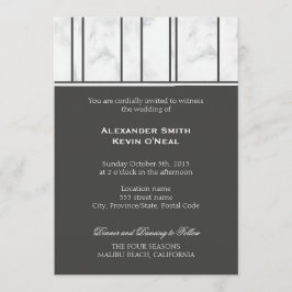 Marble Gay bröllopsinbjudan Inbjudningar