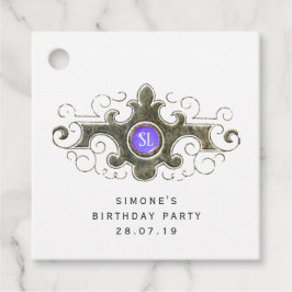 Marble Gemstone Sjöjungfru  Monogram Gåvor Etiketter