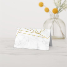 Marble Geometric Elegant bröllop-platskort