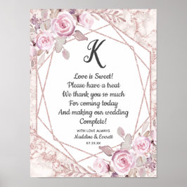 marble Geometric Kärlek är Sweet Treat Bord Poster