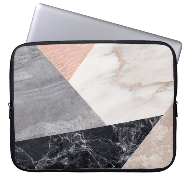 Marble Geometric Mönster Laptop Fodral (Framsidan)