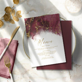 Marble Glitter Bröllop Burgundy Guld ID644