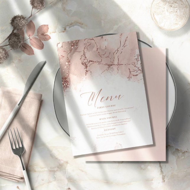 Marble Glitter Bröllop Ro Guld ID644 (Skapare uppladdad)