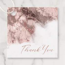 Marble Glitter Bröllop Ro Guld ID644 Gåvor Etiketter