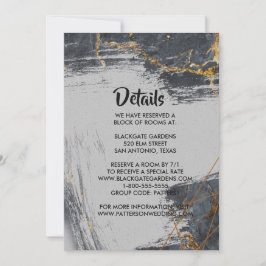 Marble Glitter Geometric Enrum Inbjudningar