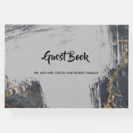 Marble Glitter Geometric Gästböcker
