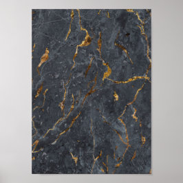 Marble Glitter Geometric Poster