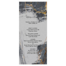 Marble Glitter Geometrisk Bröllopsmeny