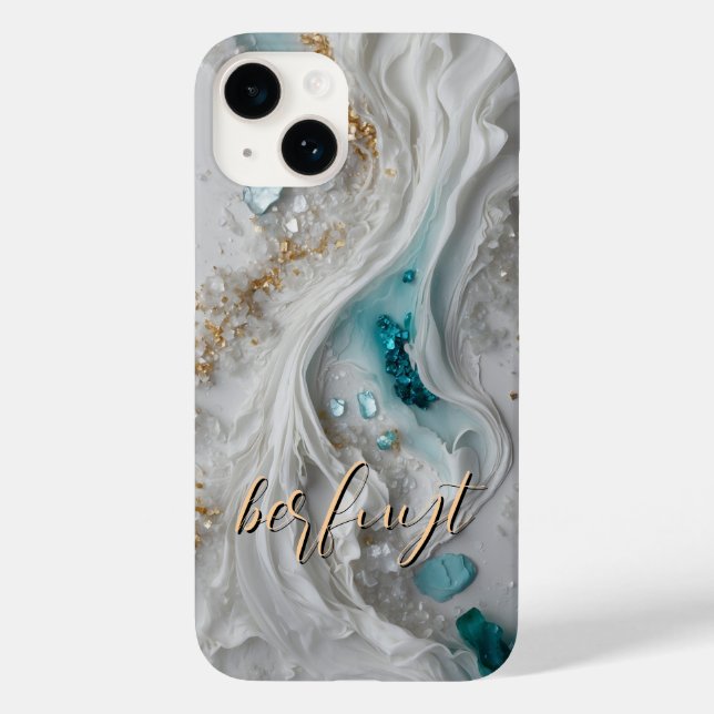 Marble Glitter Monogrammed Fodral-Mate iphone case (Baksida)