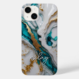 Marble Glitter Monogrammed Fodral-Mate iphone case