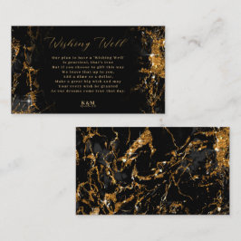 Marble Glitter Wishing well V1 Black/Guld ID644 Tilläggskort