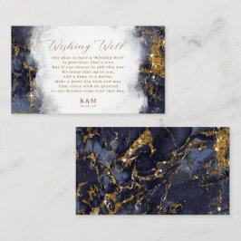 Marble Glitter Wishing well V1 Navy Blue ID644 Tilläggskort