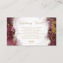 Marble Glitter Wishing well V2 Burgundy ID644 Tilläggskort