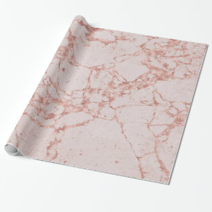 Marble Glossy rosa ros  Glitter Presentpapper