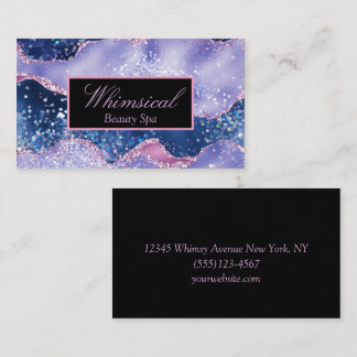Marble Gnistra Agate Design Beauty Spa Business Ca Visitkort