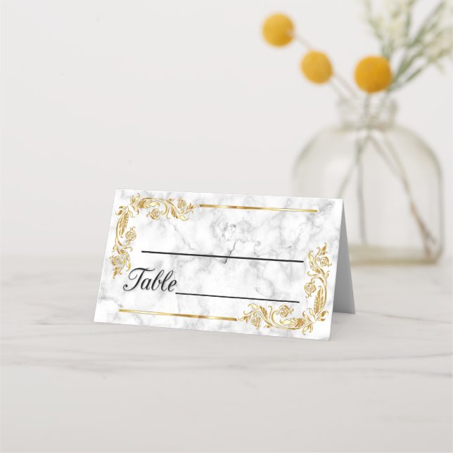 Marble-golden ram placeringskort (Framsida)
