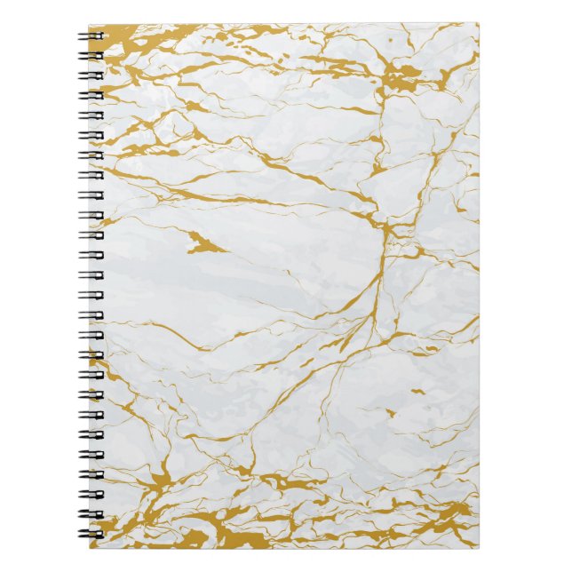 Marble Golden Struktur Seamless Mönster Anteckningsbok (Framsidan)