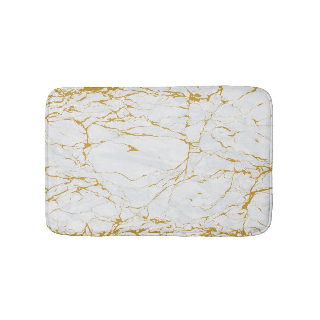 Marble Golden Struktur Seamless Mönster Badrumsmatta (Framsidan)