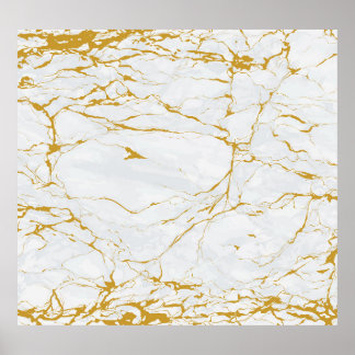 Marble Golden Struktur Seamless Mönster Poster