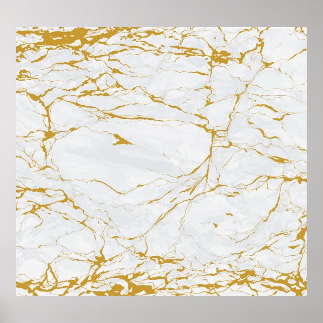 Marble Golden Struktur Seamless Mönster Poster (Framsidan)