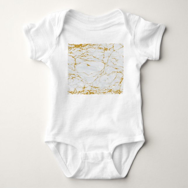 Marble Golden Struktur Seamless Mönster T Shirt (Framsida)