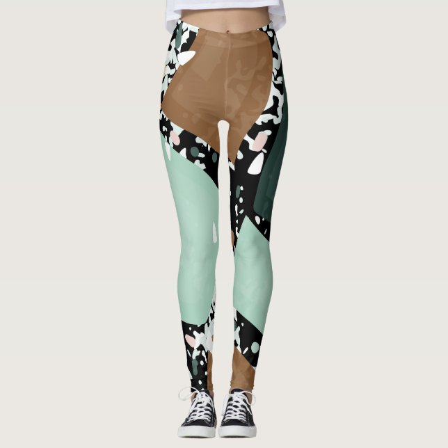 Marble Granite Struktur Leggings (Framsida)