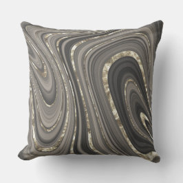 Marble grått black vinkar kudde