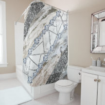 Marble Grått Guld White