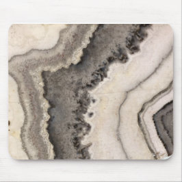 Marble grått svartvit agate Natural gemstone Musmatta