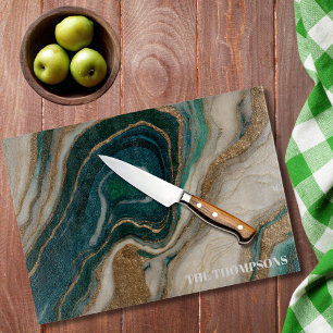 Marble Grön Guld Glitter Elegant Personlig
