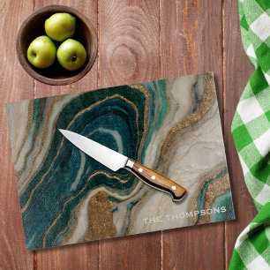 Marble Grön Guld Glitter Elegant Personlig
