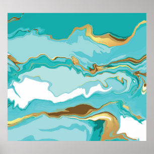 Marble, guld: abstraktens vintage-bakgrund. poster