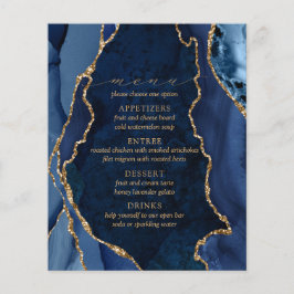 Marble & Guld Agate Bröllop Menu