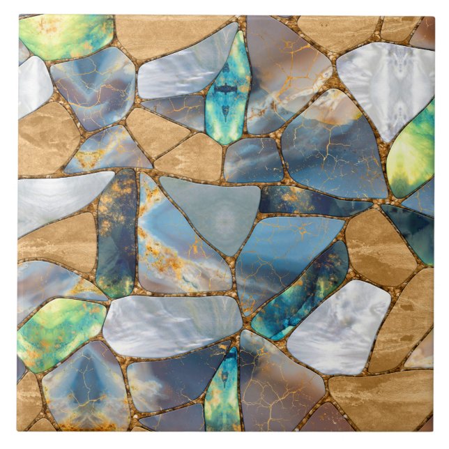 Marble-guld-celler - hav kakelplatta (Framsidan)