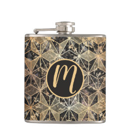 Marble & Guld Geometric Mönster Fickplunta