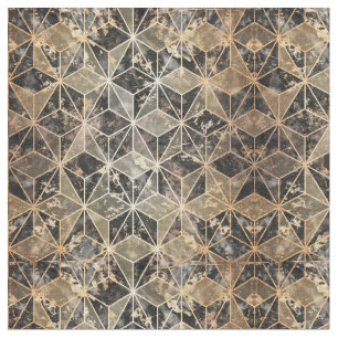 Marble & Guld Geometric Mönster Tyg