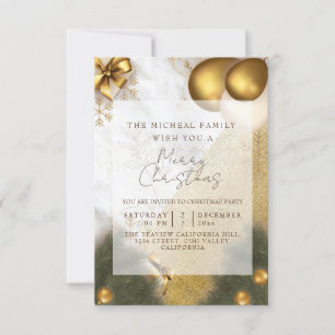 Marble guld glitter År och jul Firande I Inbjudningar