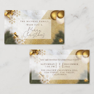 Marble guld glitter År och jul Firande Tilläggskort