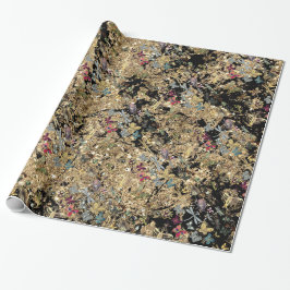 Marble Guld Meadow Butterfly Insekter Gems Diamond Presentpapper