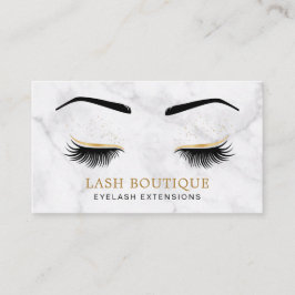Marble Guld och Black Lash Brow Beauty Visitkort