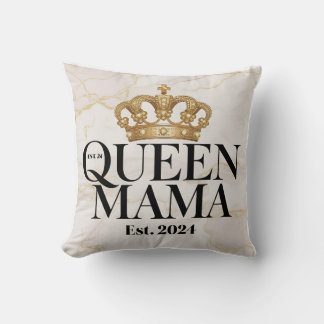 "Marble & Guld "Queen Mamma" Art Kudde
