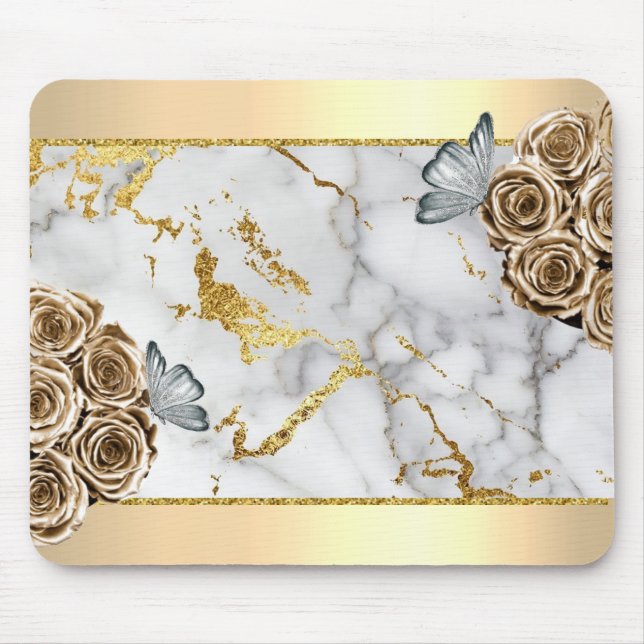 Marble Guld Ro Butterfly Musmatta (Framsidan)