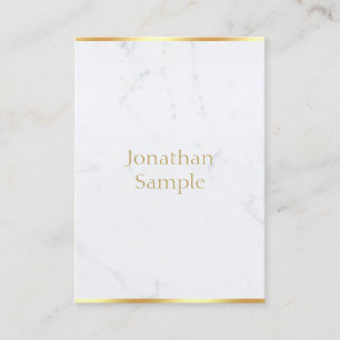 Marble Guld Text Template Trendig Modern Elegant Visitkort