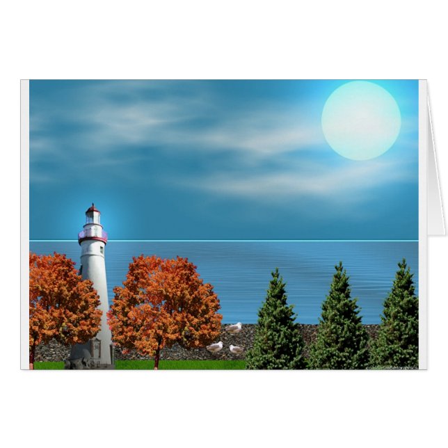 Marble Head Lighthouse Hälsningskort (Framsidan Horizontal)