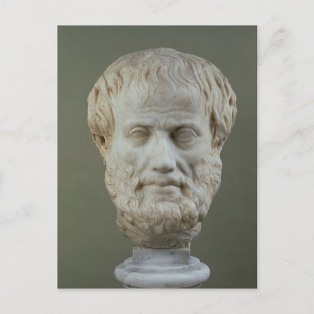 Marble head of Aristoteles Vykort (Framsida)