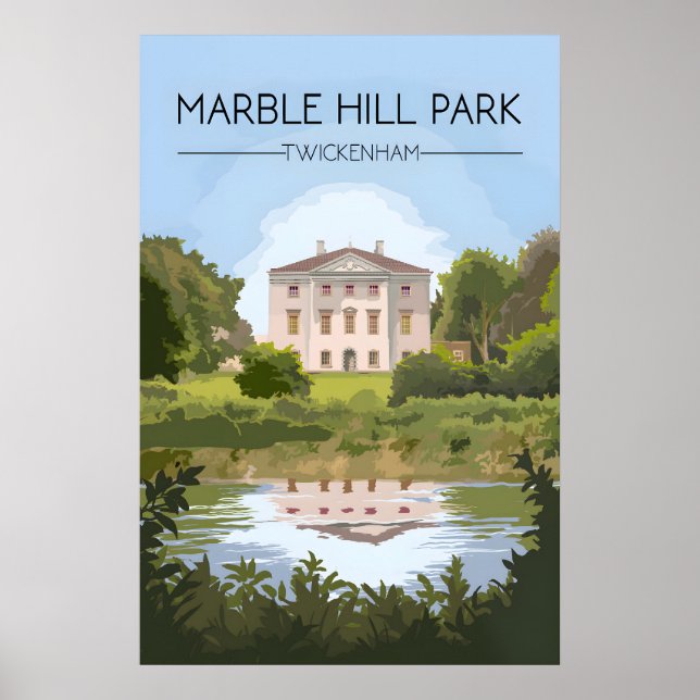 Marble Hill Park Twickenham Reseskylt Poster (Framsidan)