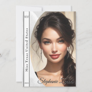 Marble Ice Pageant Sash Autografkort Inbjudningar