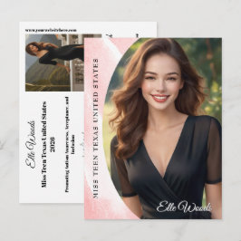 Marble Ice Photo Card Pageant Autograph Postcard Vykort